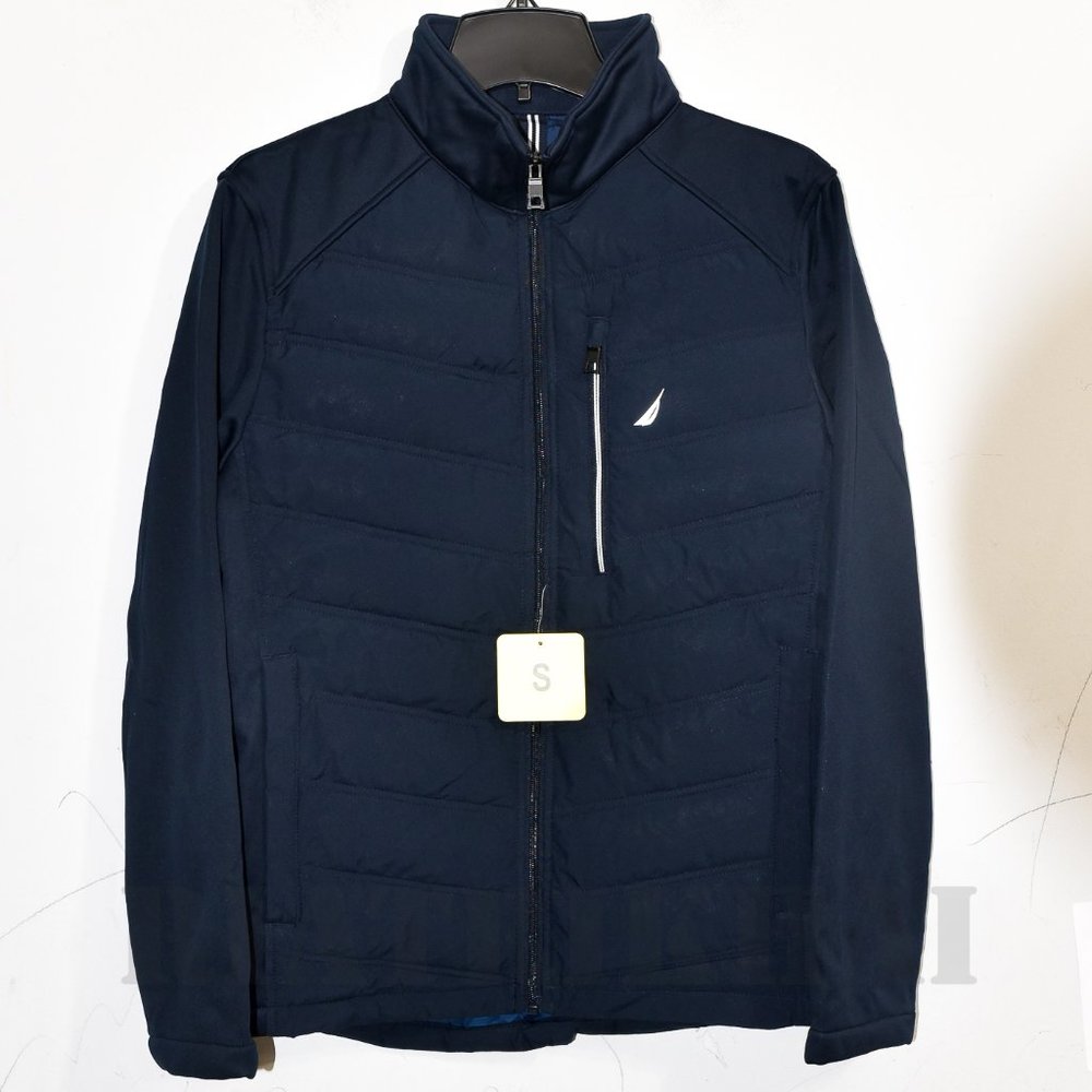 BLUE NWT Nautica Men's Mix Media Jacket - Picture 4 of 9